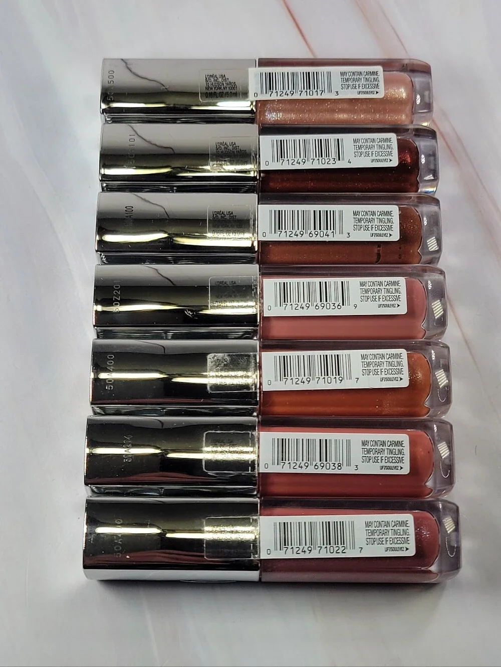 7 Piece L'Oréal Plump Ambition Hyaluron Lip Oil Bundle NEW!